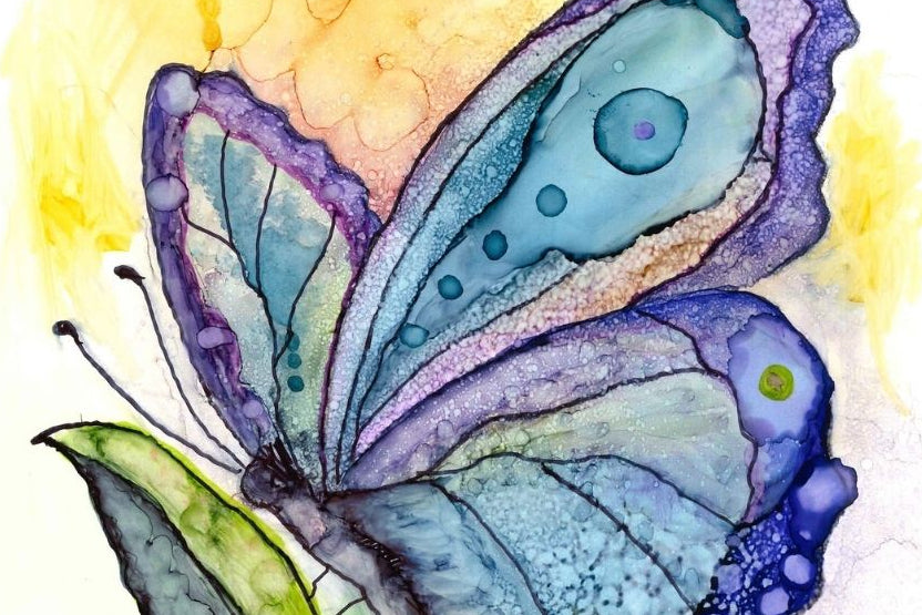 Alcohol Ink - Butterfly by Trish 09/16/26