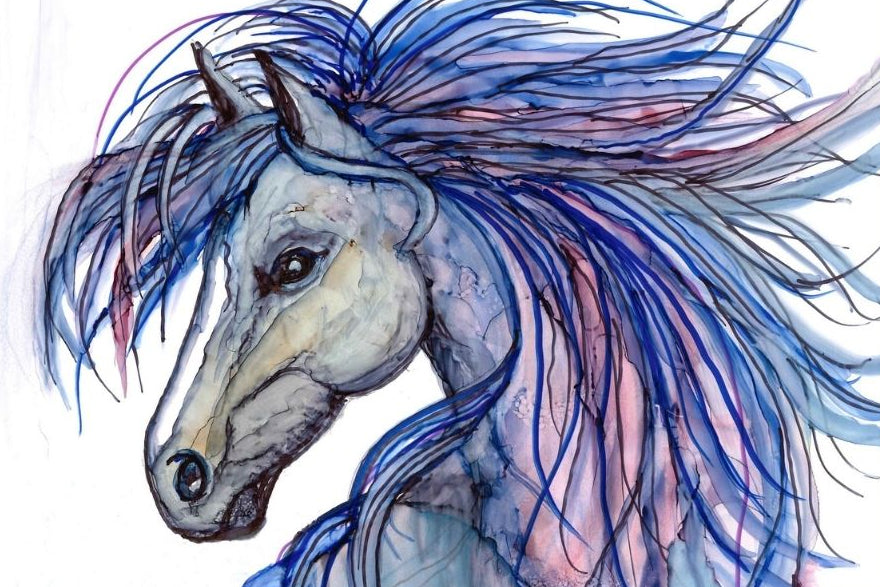 Alcohol Ink - Horse by Trish 10/14/26