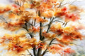 Watercolor Autumn Tree by Terri 10/16/26